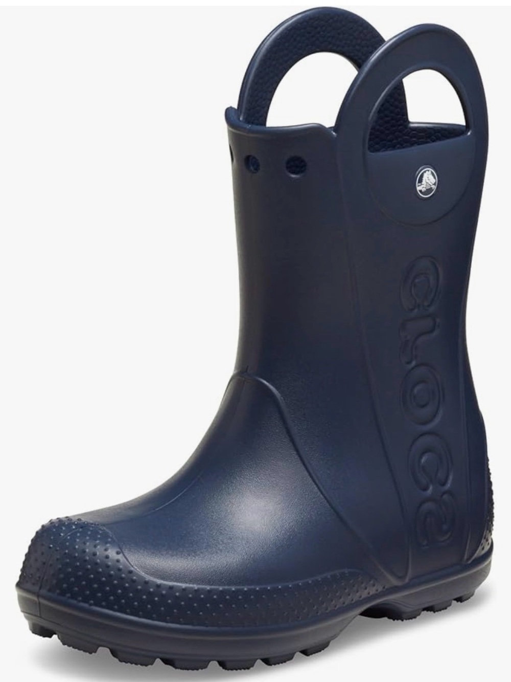 CROCS Kids' Navy Waterproof Rain Boots with Easy-Grip Handles